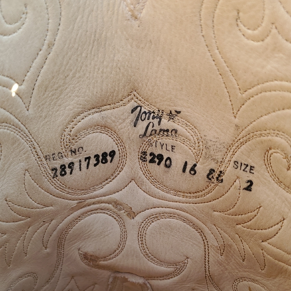 Tony Lama El Rey Cowboy Boots Size 16 EE - Picture 13 of 16